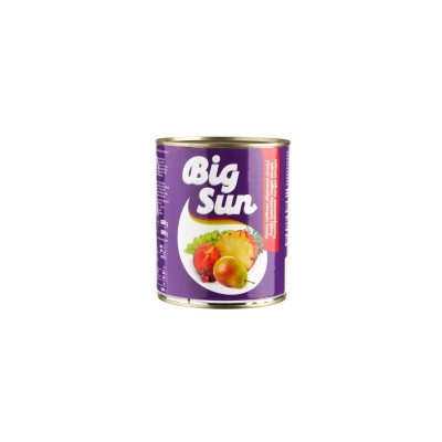 Vaisių kokteilis BIG SUN, 820 g / 500 g-Konservuoti vaisiai ir uogos-Bakalėja