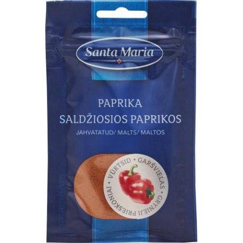 Saldžiosios paprikos SANTA MARIA, maltos 22 g-Prieskoniai, sultiniai, druska-Bakalėja