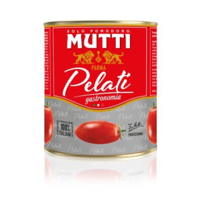 Lupti pomidorai MUTTI, 800 g.-Konservuotos daržovės-Bakalėja