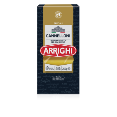 Makaronai ARRIGHI Cannelloni, dideli vamzdeliai, 250 g-Makaronai-Bakalėja