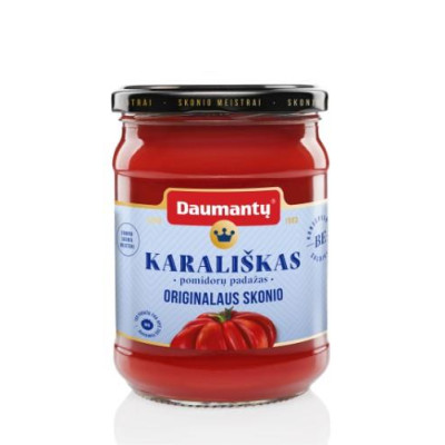 Pomidorų padažas, DAUMANTŲ KARALIŠKAS, originalaus skonio, 40% pastos, 500 g-Padažai-Bakalėja