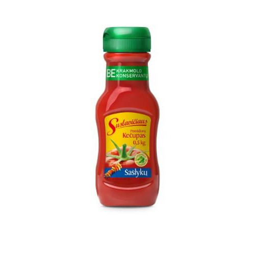 Pomidorų kečupas SUSLAVICIAUS, Šašlykų, 500 g-Padažai-Bakalėja