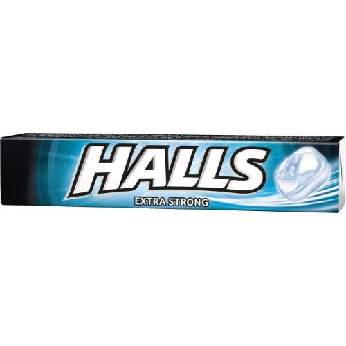 Ledinukai HALLS Extra Strong, 33,5 g-Kramtomoji guma ir pastilės-Saldumynai