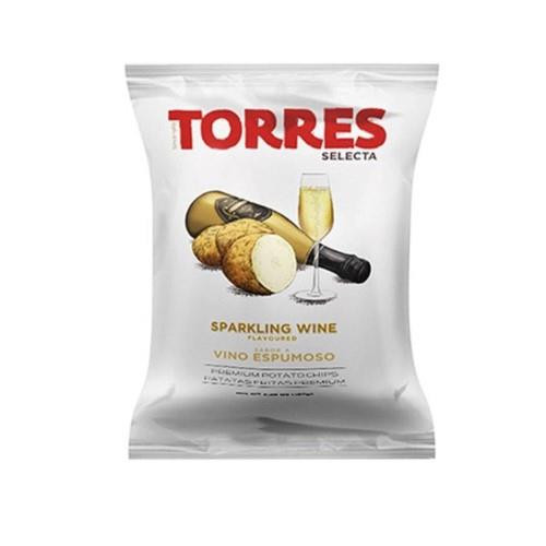 Bulvių traškučiai, TORRES, putojančio vyno skonio, 150 g.-Traškučiai, tortilijos-Užkandžiai