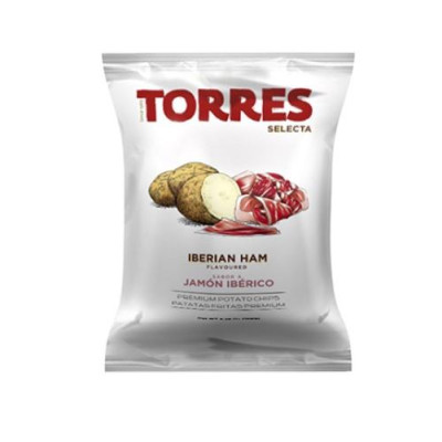 Bulvių traškučiai TORRES, Iberico kumpio skonio, 150 g.-Traškučiai, tortilijos-Užkandžiai