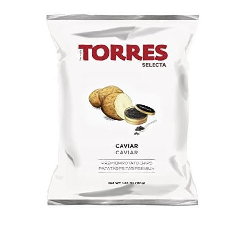 Bulvių traškučiai TORRES, su ikrais, 110 g.-Traškučiai, tortilijos-Užkandžiai
