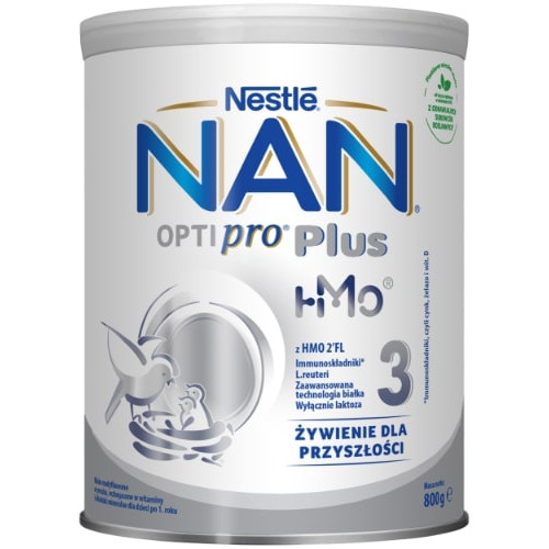Pieno miinys vaikams NAN OPTIPRO® Plus HM-0® 3. Nuo 1 metu, 800g-Pieno mišiniai-Kūdikių maistas