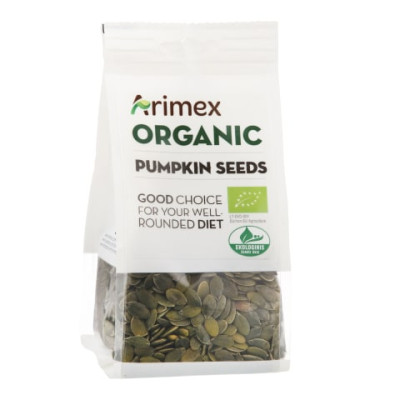 Ekologiškos lukštentos moliūgų sėklos Arimex Organic, 200g-Riešutai, sėklos-Užkandžiai