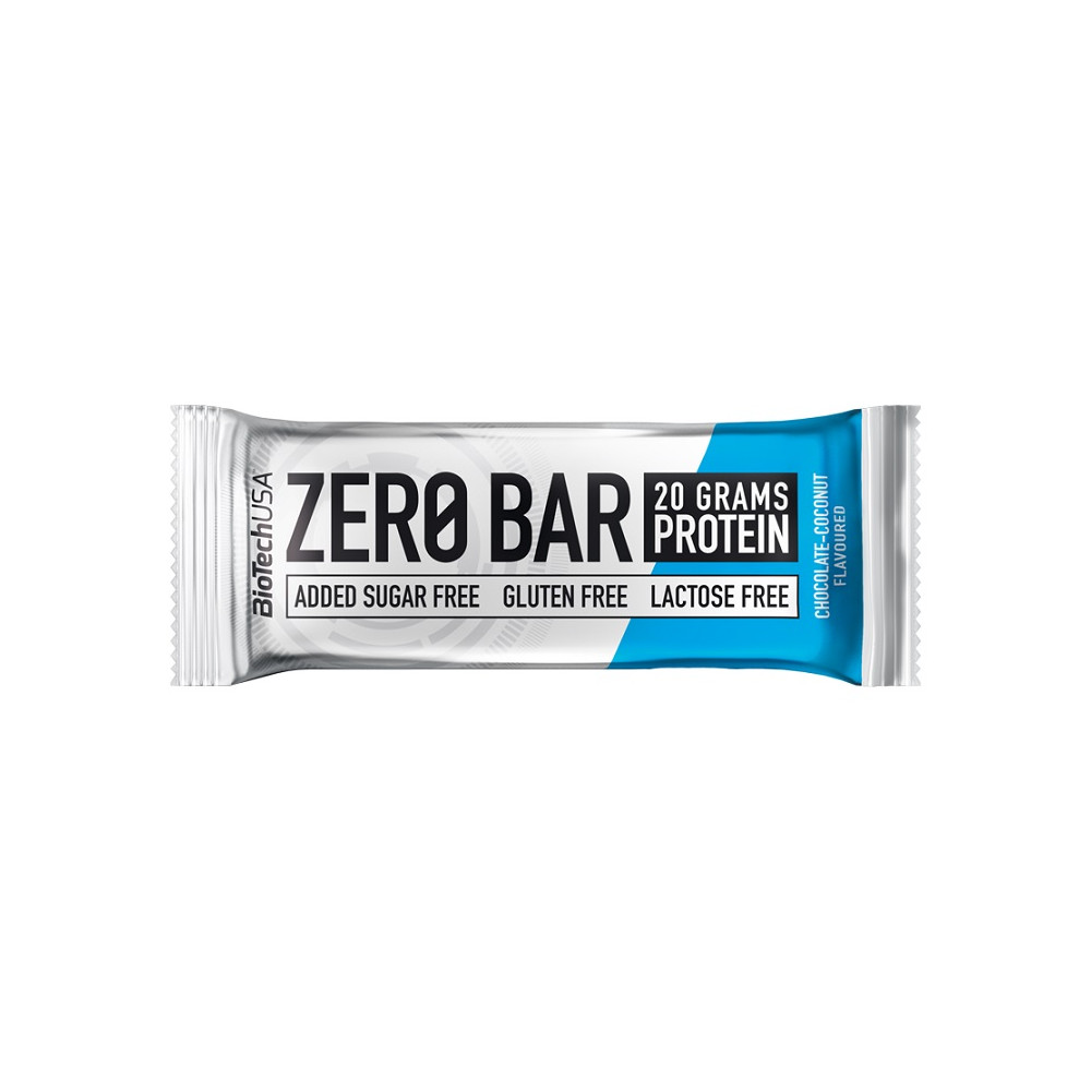 Baltyminis batonėlis BioTechUSA Zero Bar, šokoladinis, su kokosu, 50 g-Šokoladiniai