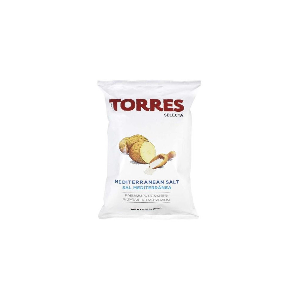 Bulvių traškučiai TORRES, su jūros druska, 150g-Traškučiai, tortilijos-Užkandžiai