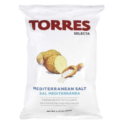 Bulvių traškučiai TORRES, su jūros druska, 150g-Traškučiai, tortilijos-Užkandžiai