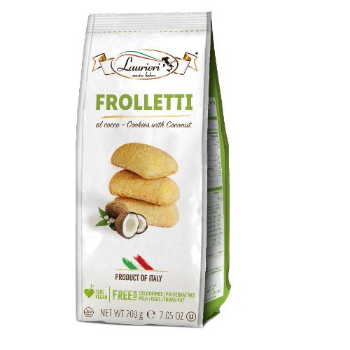Itališki sausainiai LAURIERI Frolletti, su kokosu, 200 g-Sausainiai-Saldumynai