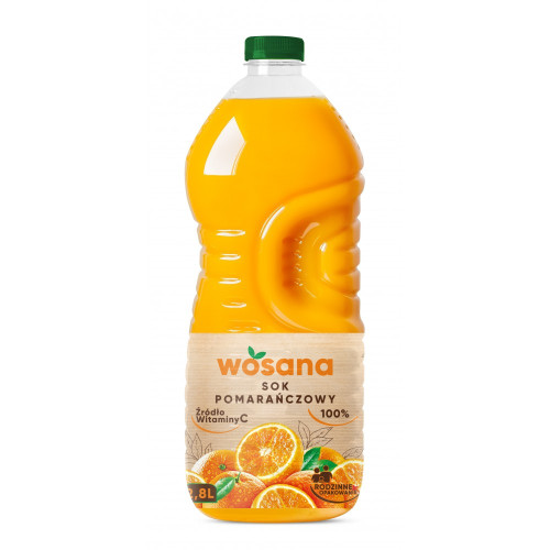 Sultys WOSANA, apelsinų, 100% 2.8 l, PET-Sultys, nektarai, sulčių gėrimai-Nealkoholiniai