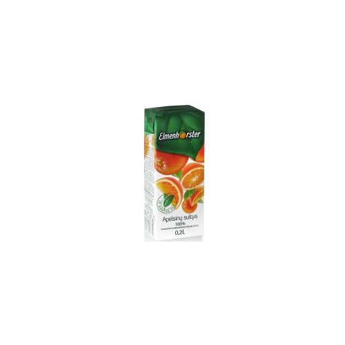 Apelsinų sultys ELMENHORSTER, 100%, 0,2l-Sultys, nektarai, sulčių gėrimai-Nealkoholiniai