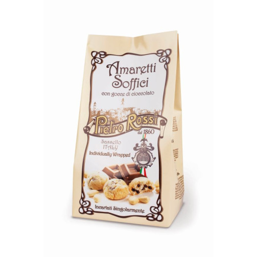 Sausainiai PIETRO ROSSI Mini Amaretti, su šokolado gabaliukais, 150 g-Sausainiai-Saldumynai