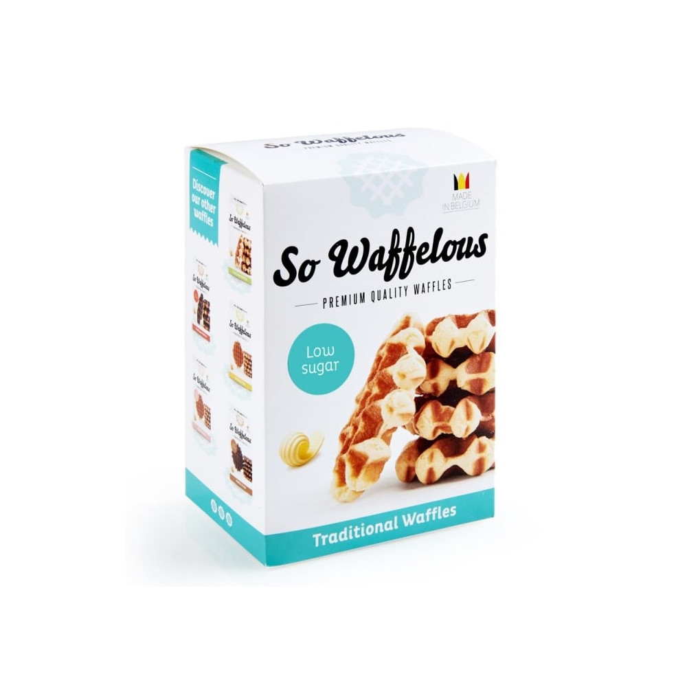 Belgiški vafliai SO WAFFELOUS Low Sugar, minkšti, 200 g-Vafliai-Saldumynai