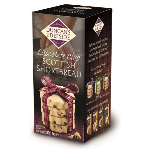 Sausainiai DUNCAN'S OF DEESIDE Scottish Shortbread su šokolado gabalėliais, 200