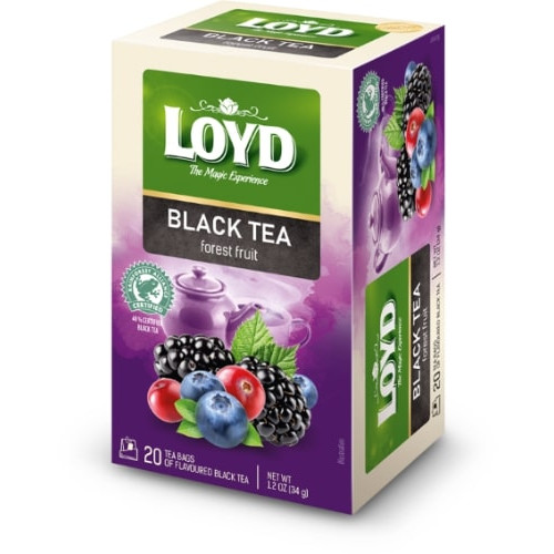 Aromatizuota juodoji arbata LOYD, miško uogų skonio, 20 x 1.7g-Juodoji arbata-Arbata