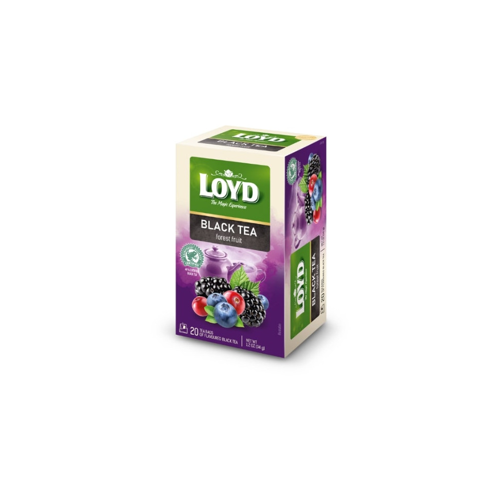 Aromatizuota juodoji arbata LOYD, miško uogų skonio, 20 x 1.7g-Juodoji arbata-Arbata