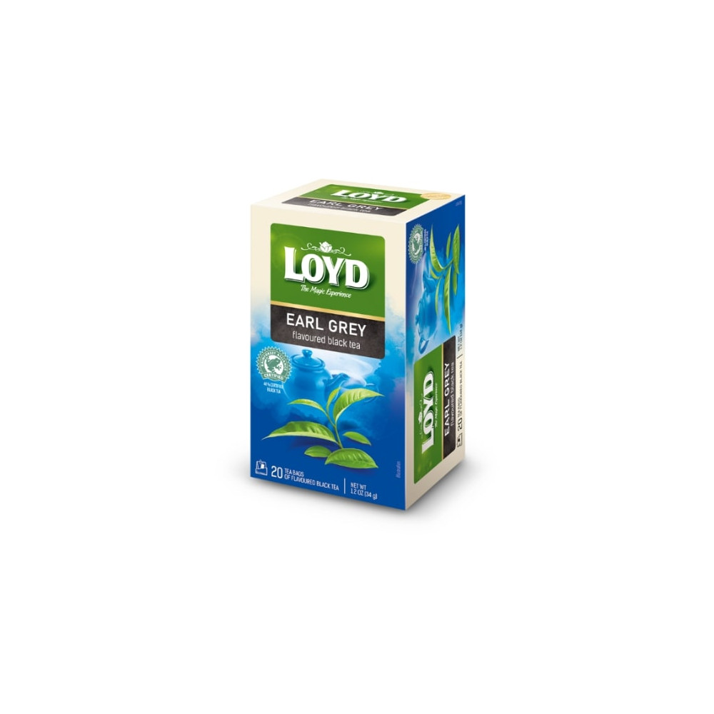 Juodoji aromatizuota arbata LOYD Earl Grey, 20x1.7g-Juodoji arbata-Arbata