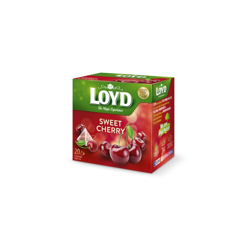 Vaisinė arbata LOYD, vyšnių skonio, 20 x 2g-Vaisinė arbata-Arbata