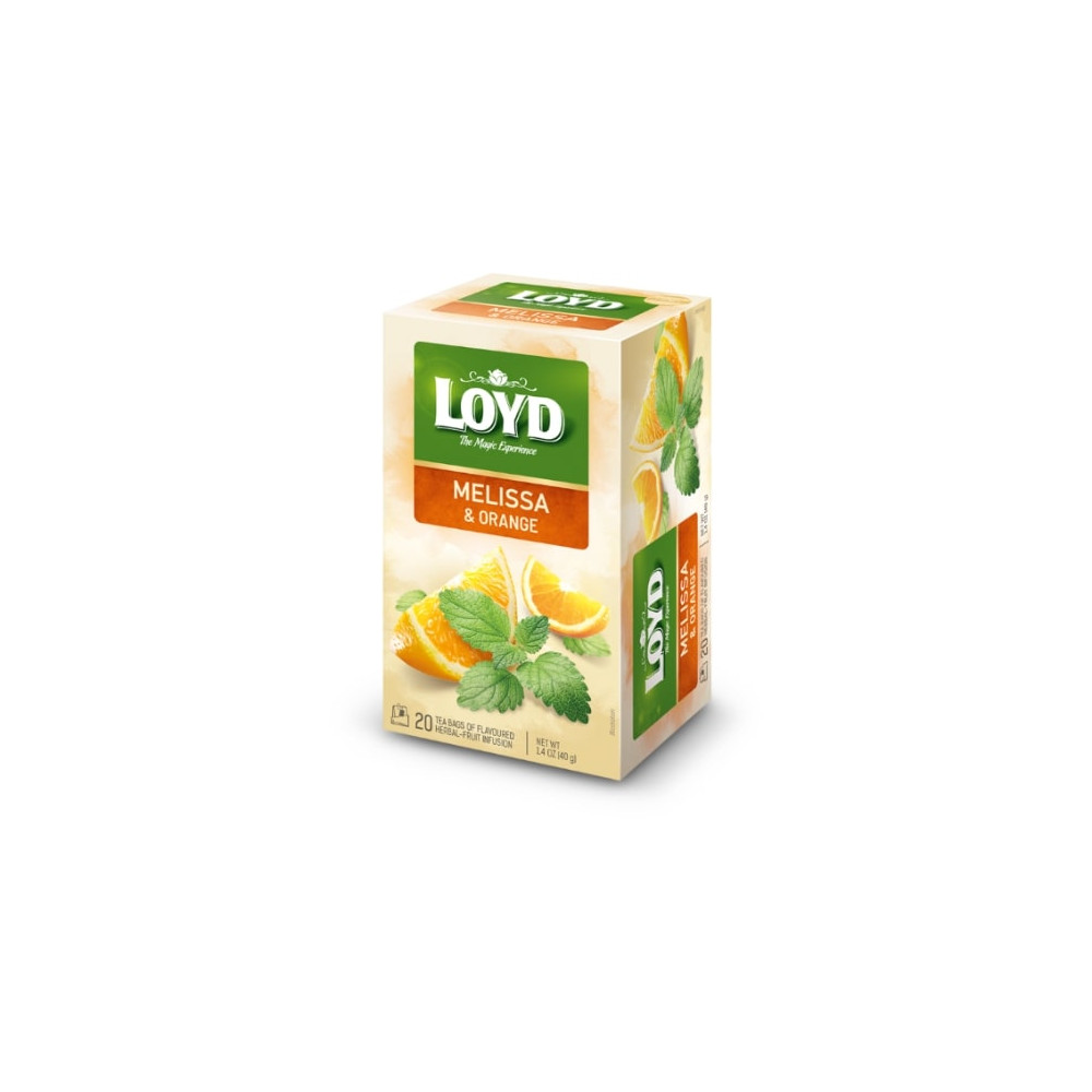 Žolelių ir vaisių arbata LOYD, melisų ir apelsinų skonio, 20 x 2g-Žolelių arbata-Arbata