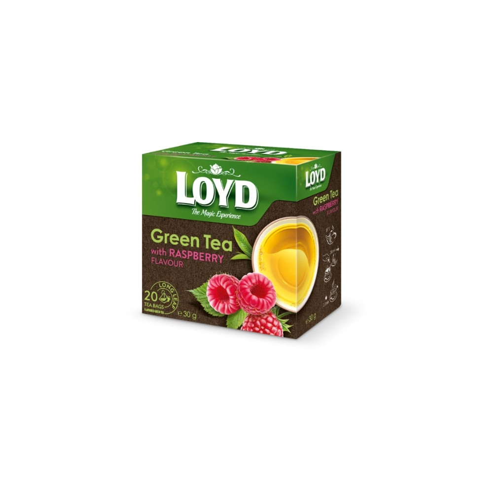 Žalioji arbata LOYD, aviečių skonio, 20 x 1.5g-Žalioji arbata-Arbata
