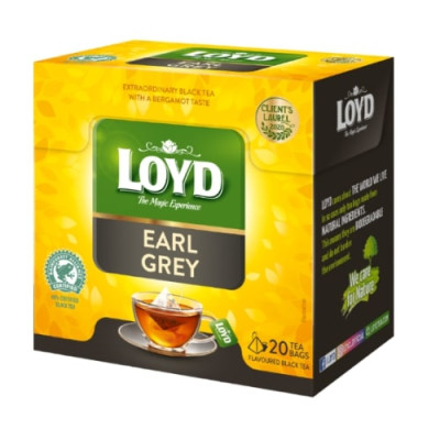 Aromatizuota juodoji arbata LOYD Earl Grey, 20 x 2g-Juodoji arbata-Arbata
