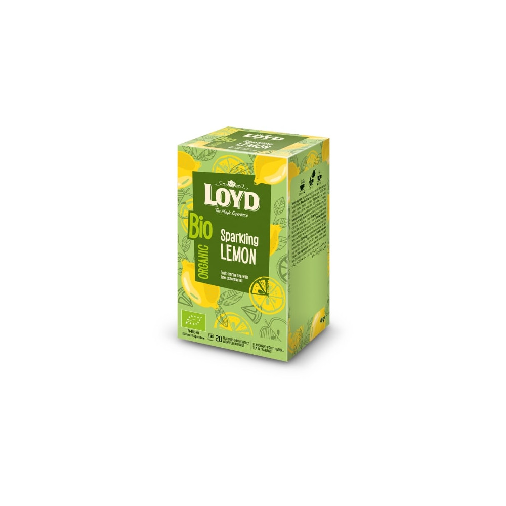 Ekologiška žolelių arbata LOYD Sparkling lemon, 20 x 2g-Žolelių arbata-Arbata
