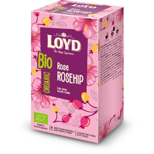 Ekologiška žolelių arbata LOYD Rose Rosehip, 20 x 2g-Žolelių arbata-Arbata