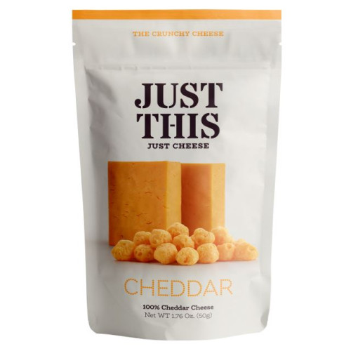 Sūrio užkandis JUST THIS Cheddar, 50 g-Sūrūs užkandžiai-Užkandžiai