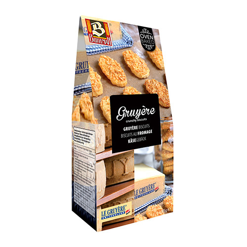 Sūrio sausainiai BUITEMAN, su Gruyere sūriu, 75 g-Sausainiai-Saldumynai