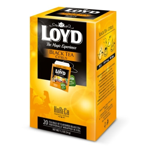 Juodoji arbata LOYD HORECA Citrus, 20 x 1,7g-Juodoji arbata-Arbata