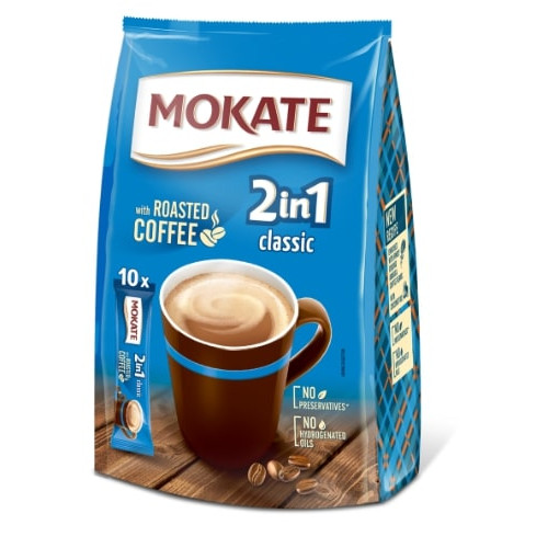 Kavos gėrimas MOKATE 2in1 Classic, maišelyje, 10 x 14g-Tirpi kava-Kava, kakava