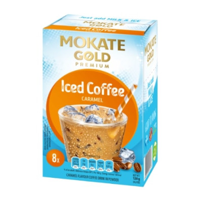 Kavos gėrimas MOKATE Iced Coffee Caramel, 8 x 15g-Tirpi kava-Kava, kakava