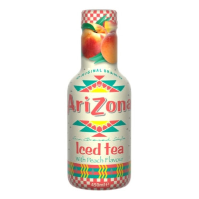Šaltos arbatos gėrimas ARIZONA, persikų skonio, 450ml PET D-Šaltoji arbata-Nealkoholiniai