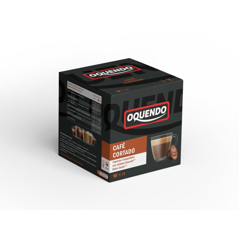 Kavos kapsulės OQUENDO, DG Macchiato, 16 vnt-Kavos kapsulės DOLCE GUSTO® aparatams-Kava, kakava