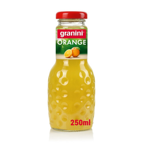 Apelsinų sultys GRANINI, su minkštimu, 100%, 0,25 l-Sultys, nektarai, sulčių