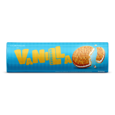 Sausainiai CORNELLIS MaxiMax, vaniliniai, 500 g-Sausainiai-Saldumynai