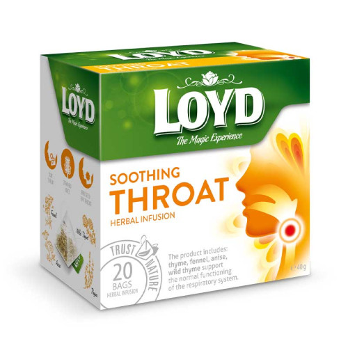 Arbata LOYD Soothing For Throat, 20x2g-Žolelių arbata-Arbata
