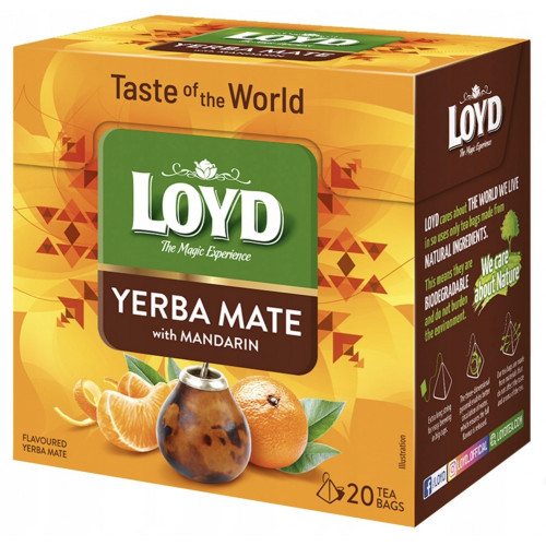 Arbata LOYD Yerba Mate&Mandarine 20x1,7g-Vaisinė arbata-Arbata