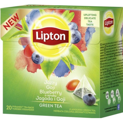 Žalioji arbata LIPTON, mėlynių ir goji uogų, 20 x 1,4 g-Žalioji arbata-Arbata
