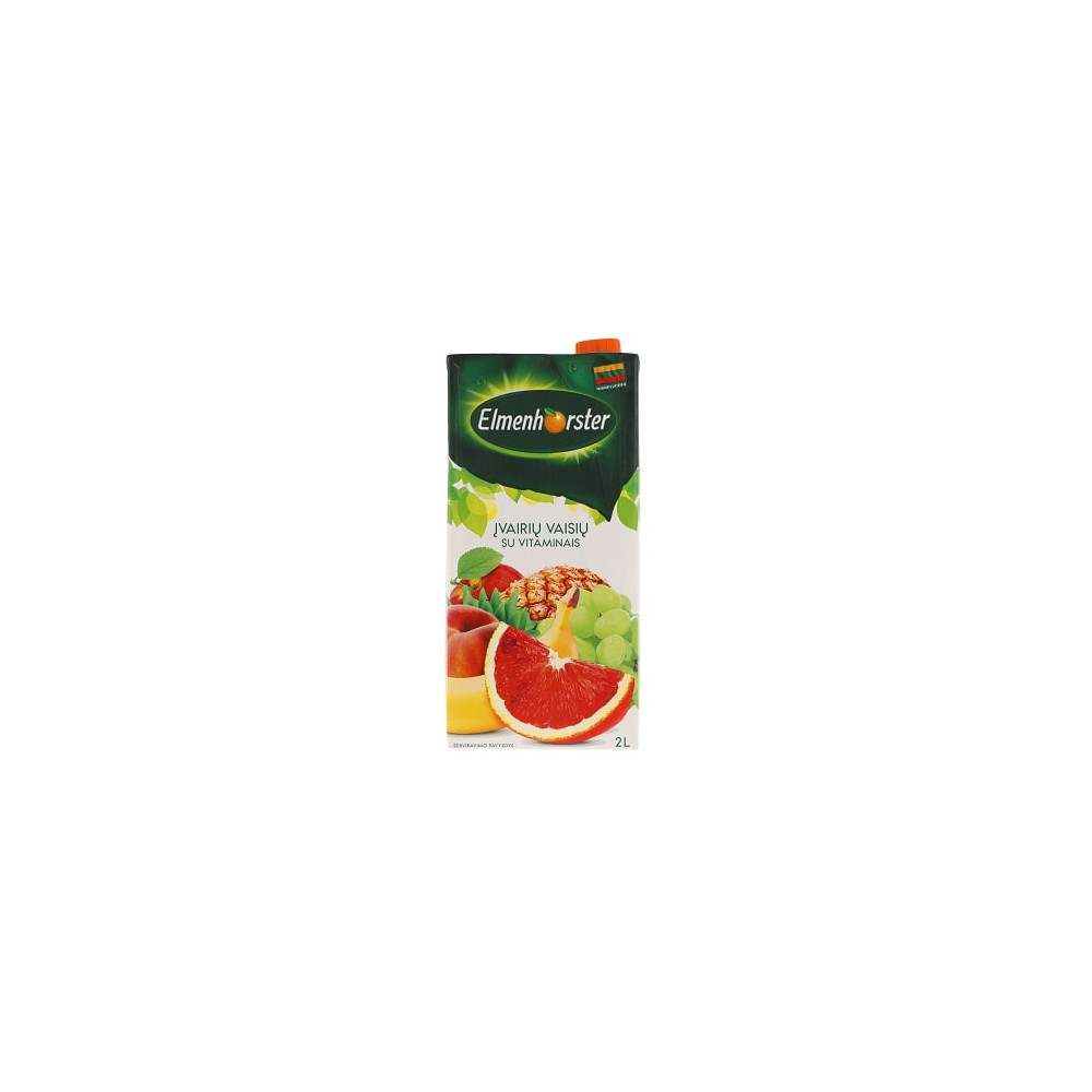 Įvairių raudonųjų vaisių sulčių gėrimas 20% ELMENHORSTER, 2l-Sultys, nektarai, sulčių