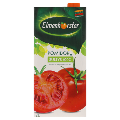 Sultys ELMENHORSTER, Pomidorų, 100%, 2 l-Sultys, nektarai, sulčių gėrimai-Nealkoholiniai