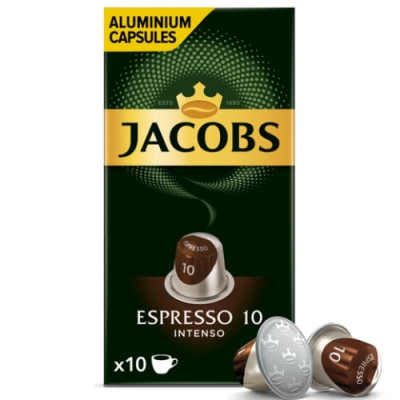 Kavos kapsulės JACOBS Espresso 10 Intenso, 52g-Kavos kapsulės-Kava, kakava