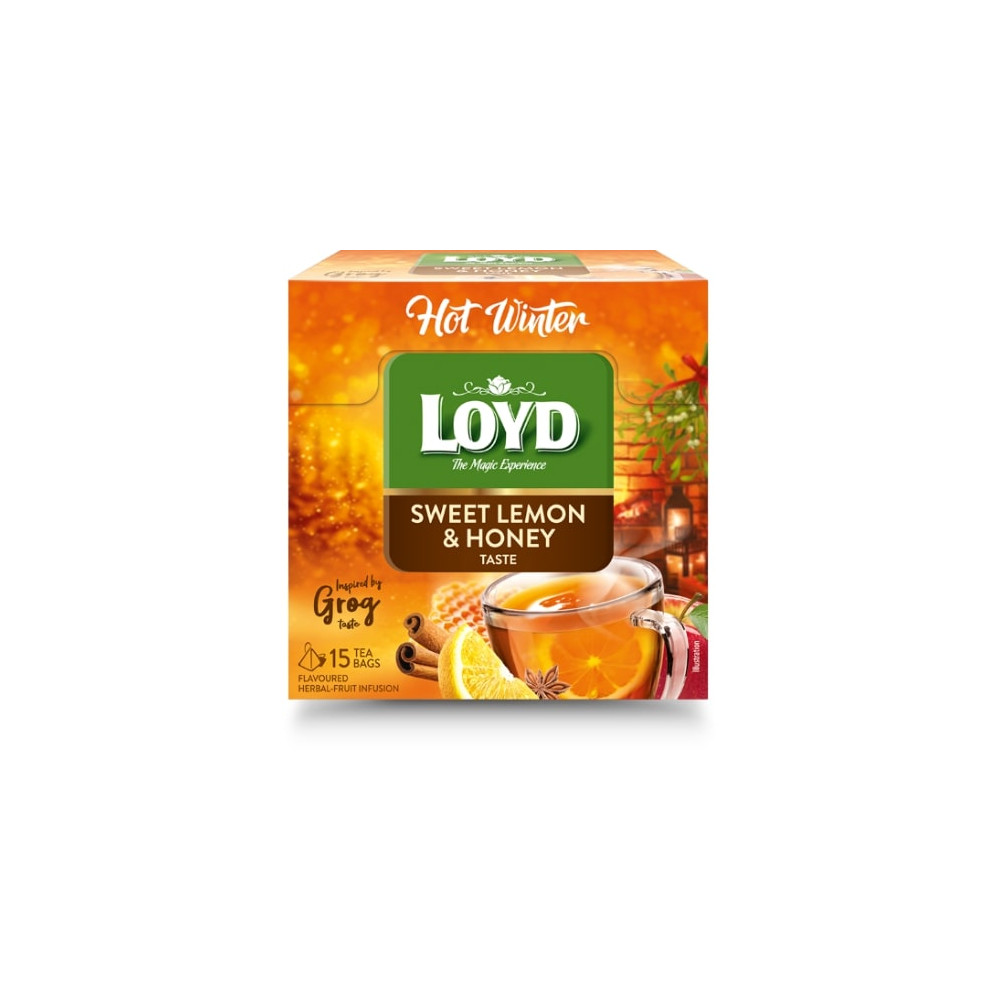 Vaisinė arbata LOYD Hot Winter, su citrina ir medumi, 15 x 3 g-Vaisinė arbata-Arbata