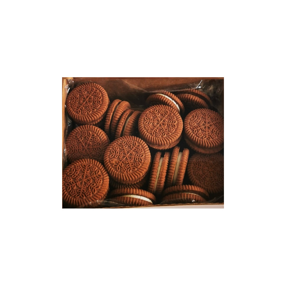 Sausainiai „DVYNUKAI“ kakaviniai su vanilės skonio kremu, 0,800kg-Sausainiai-Saldumynai