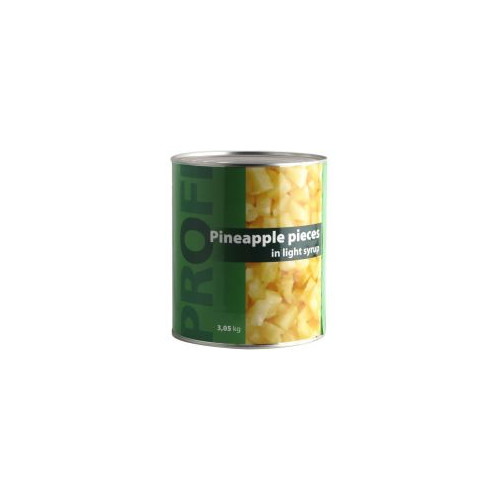 Ananasų gabaliukai PROFI, sirupe, 3,06 kg /1,84 kg-Konservuotos daržovės-Bakalėja