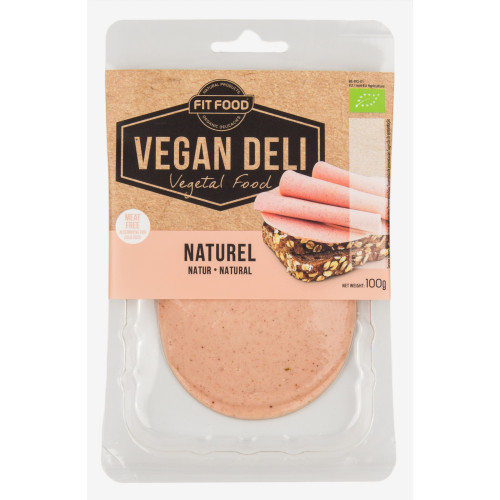 Ekologiškas, veganiškas gaminys VEGAN DELI Natural, pjaustytas, LT-EKO-001, 100g-Veganiški