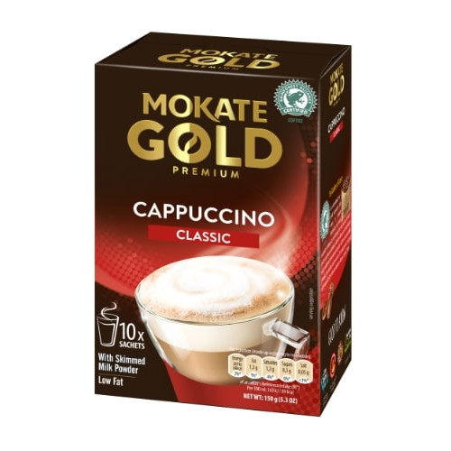 Kavos gėrimas MOKATE Gold Premium Cappuccino Classic, 10 x 14g-Tirpi kava-Kava, kakava